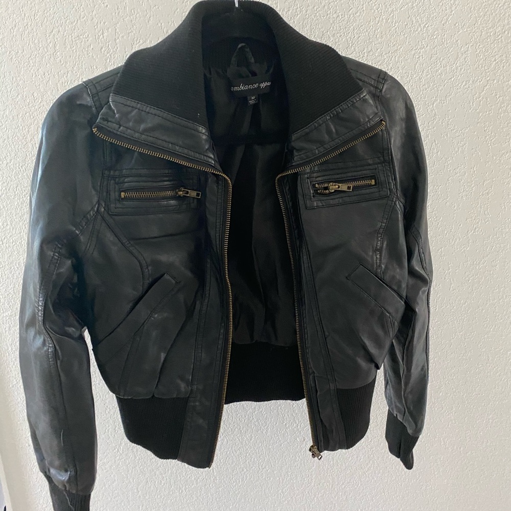 Faux leather jacket